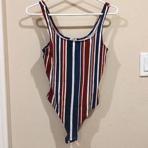 Striped bodysuit